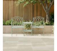 Charles Bentley Wrought Iron Companion Seat - Sage Green, Green