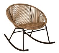 Charles Bentley Zanzibar Rocking Chair Natural Rattan String Seat Furniture Indoor Outdoor Patio Seating