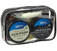 Charles Birch Shoe Care Cleaning Kit, Travel Size Leather Care, 8 Pieces inc 2x Shoe Polishes, 2x Shoe Brushes, 2x Cloths, 1x Shoe Lift, 1x Clear Case