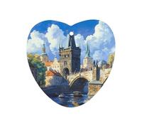 Charles Bridge in Prague Czechrepublic (4) Car Air Freshener Decorative Hanging Aromatherapy Tablets for Car Trucks Love form