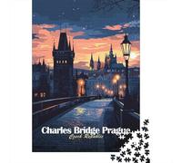 Charles Bridge Prague 1000 Piece Jigsaw Puzzle, 52x38cm/1000pcs, for Adults, White Cardboard Construction, Screen-Free Leisure And Family Time