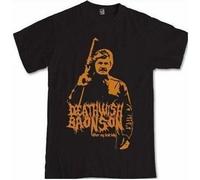 Charles Bronson Death Wish Actor Tv Movie DTG Cotton T-Shirt Tee-S Black(Small)