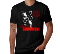 Charles Bukowski I Dont Hate People. Quote T-Shirt Black 3XL