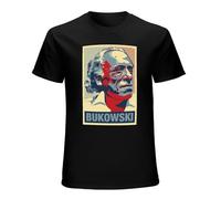 Charles Bukowski Portrait Men's Black T-Shirt Unisex Tee M