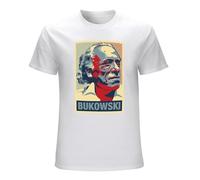 Charles Bukowski Portrait Men's White T-Shirt Unisex Tee M