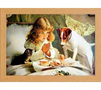 Charles Burton Barber "suspense" Victorian Print In Glass Fronted 10" X 13.5" Frame