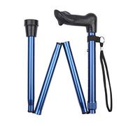 Charles Buyers Height Adjustable Folding Walking Stick - Wrist Cord & Ferrule Included (Right Hand)