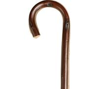 Gents Economy Natural Wooden Chestnut Walking Stick with Crook Handle