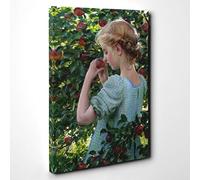 Charles C. Curran Scent of The Apple Canvas Print | Gallery Wrapped 30mm Frame Wall Art | 30x20 inches | Ready to Hang | Modern Still Life Picture | Living Room Bedroom Lounge Office