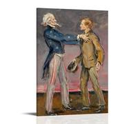 Charles Dana Gibson's Old Friends Since 1778 - Figurative Art Poster with Patriotic Character And Young Male Subject Canvas Wall Art Picture Prints Hanging Photo Gift Idea Decor Homes Artworks Frame-s