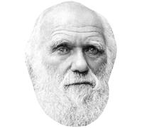Charles Darwin (Beard) Celebrity Mask, Flat Card Face, Fancy Dress Mask