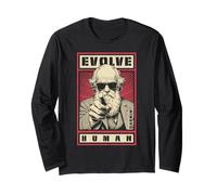 Charles Darwin Evolution Propaganda Evolve Human Science Long Sleeve T-Shirt