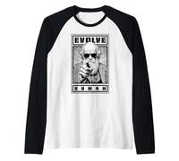 Charles Darwin Evolution Propaganda Evolve Human Science Raglan Baseball Tee