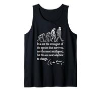 Charles Darwin Evolution Responsive To Change Funny Quote Tank Top