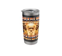 Charles Darwin Evolution Theory 90s Bootleg Style Stainless Steel Insulated Tumbler