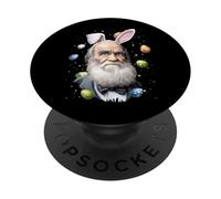 Charles Darwin Evolution Theory Easter Rabbit Egg Bunny Ears PopSockets Adhesive PopGrip