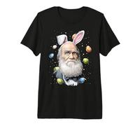 Charles Darwin Evolution Theory Easter Rabbit Egg Bunny Ears Premium T-Shirt
