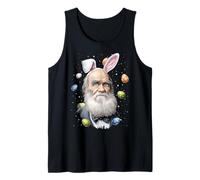 Charles Darwin Evolution Theory Easter Rabbit Egg Bunny Ears Tank Top