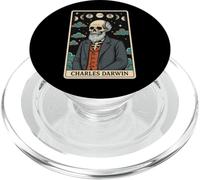 Charles Darwin Evolution Theory Skeleton Tarot Card Witchy PopSockets PopGrip for MagSafe