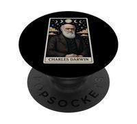 Charles Darwin Evolution Theory Tarot Card Witchy Moon PopSockets Adhesive PopGrip
