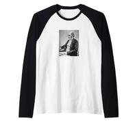 Charles Darwin Portrait Evolution Scientist Naturalist Raglan Baseball Tee