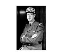 Charles De Gaulle Portrait Canvas Poster Bedroom Decor Sports Landscape Office Room Decor GiftUnframe-style-1516x24inch(40x60cm)