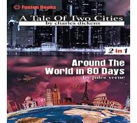 Charles Dickens A Tale of two Cities & Around The World in 80 Days Paperback Book Charles Dickens Multicolor
