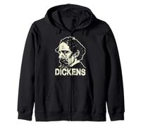 Charles Dickens Portrait Author Writer Zip Hoodie
