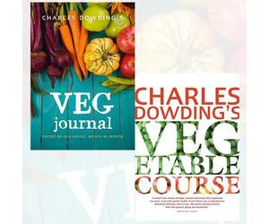 Charles Dowding Collection 2 Books Bundle (Veg Journal [Hardcover],Vegetable Course)