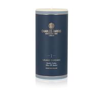Charles Farris Grand Cascade Luxury Scented Pillar Candles - 75+ Hours Burn Time (Smoky Cedar, Moss & Amber)