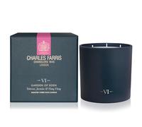 Charles Farris Luxury 3-Wick Scented Candle - Hand-Poured in UK - 80+ Hours Burn Time - Tuberose, Jasmine & Ylang Ylang