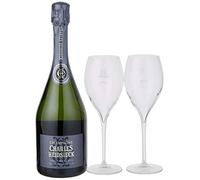 Charles Heidsieck Armchair Brut Reserve Non Vintage and Champagne Flutes, 1 x 750ml