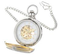 Charles Hubert 3846 Two-Tone Mechanical Picture Frame Pocket Watch