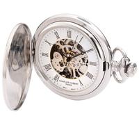 Charles-Hubert, Paris 3929 Premium Collection Stainless Steel Mechanical Pocket Watch