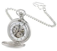 Charles-Hubert, Paris Satin Finish Mechanical Pocket Watch