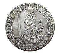 Charles I Silver Threepence Coin Replica, 1643 | Oxford Mint, Civil War Era, Latin Inscription, Collector's Piece, Antique Finish