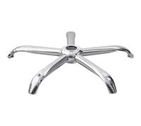 Charles Jacobs 25" Chrome 5 Spoke Large Star Swivel Chair Seat Base Big Replacement Heavy Duty