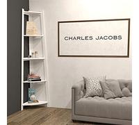 Charles Jacobs 5 Tier Corner Ladder Shelving Unit - White