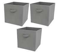 Charles Jacobs Grey Fabric Drawers for Cube Storage Units - 3 Drawer Set