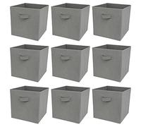 Charles Jacobs Grey Fabric Drawers for Cube Storage Units - 9 Drawer Set