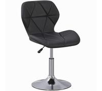 Charles Jacobs Static Swivel Geometric Design Chair with Adjustable Height - Black PU