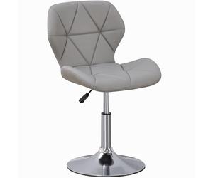 Charles Jacobs Static Swivel Geometric Design Chair with Adjustable Height - Grey PU