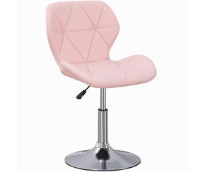 Charles Jacobs Static Swivel Geometric Design Chair with Adjustable Height - Pink PU