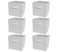 Charles Jacobs White Fabric Drawers for Cube Storage Units - 6 Drawer Set
