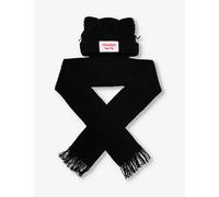 Charles Jeffrey Loverboy Mens Black Scarf Animal-ear-embellishment Wool-blend Beanie