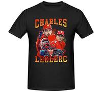 Charles Leclerc 16 Mens T-Shirt Cotton Unisex Black Tee Tops M