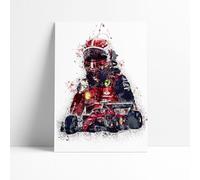 Charles Leclerc 2022 Car & Helmet Print | F1 Grand Prix Poster | A4 | Wall Art | Racing | Picture (A5 Card)
