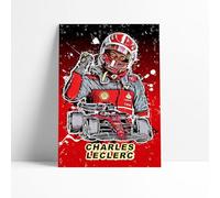 Charles Leclerc F1 Print | F1 Grand Prix Poster | A4 | F1 Wall Art | Ferrari Poster (A4 Glossy Print)
