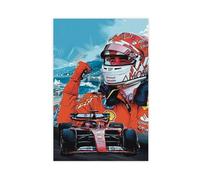 Charles Leclerc Ferrari Artwork Monaco Grand Prix Monte Carlo 2024 Print Poster Fans Formula 1 Memorabilia A3 Not Framed Canvas Poster Wall Art Decor Print Picture Paintings for Living Room Bedroom De