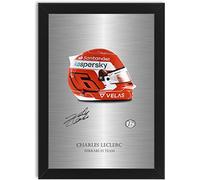 Charles Leclerc Racing Driver 2022 Helmet Signed Photo Display A4 Framed